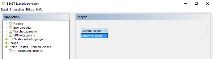 Select region